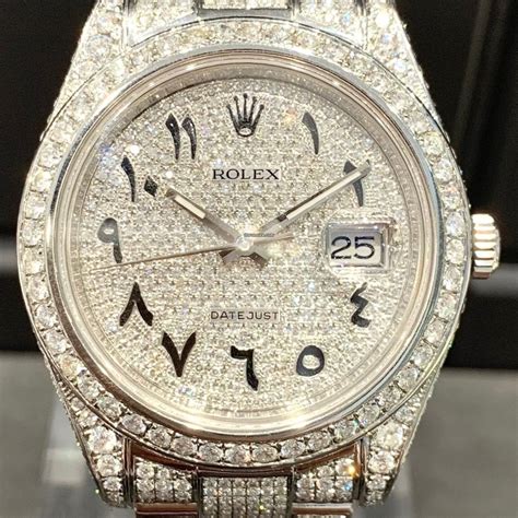 fake arabic rolex|rolex arabic numerals iced out.